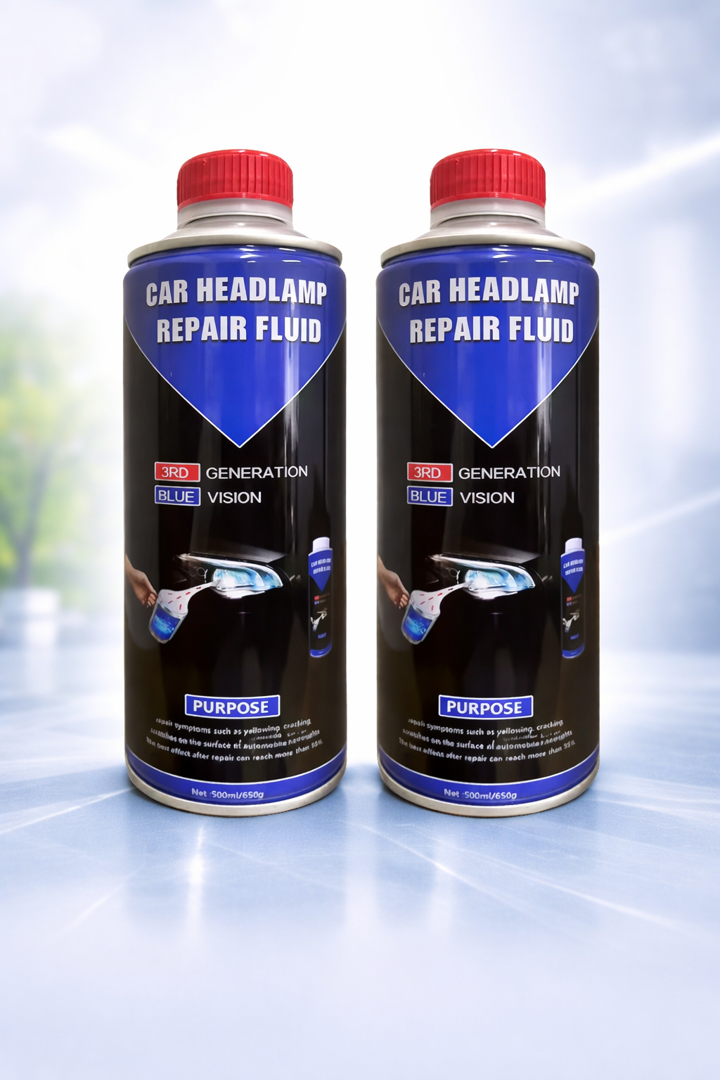 Líquido restaurador de faros para automóvi